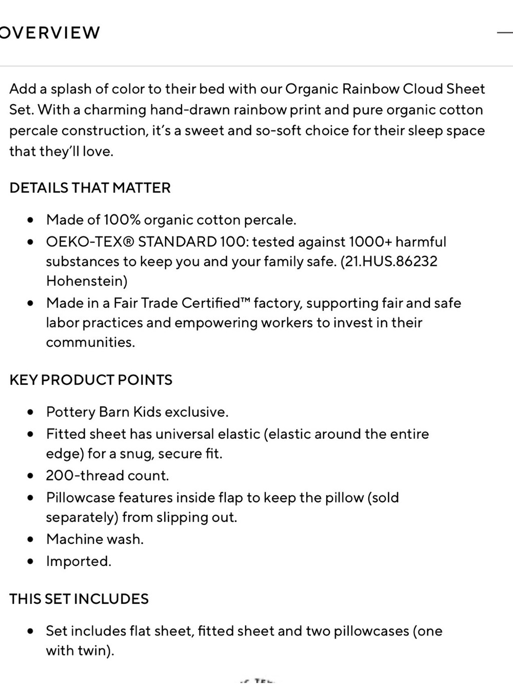 Pottery Barn Teen (Full) Rainbow Cloud Organic Duvet Cover w/ Shams & Sheet Set - Picture 8 of 8